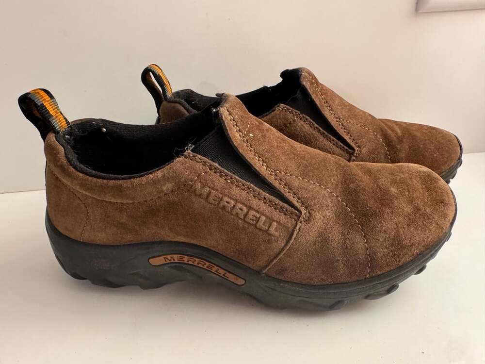 Merrell Jungle Moc Slip-On Shoes Brown Suede YOUTH size 5